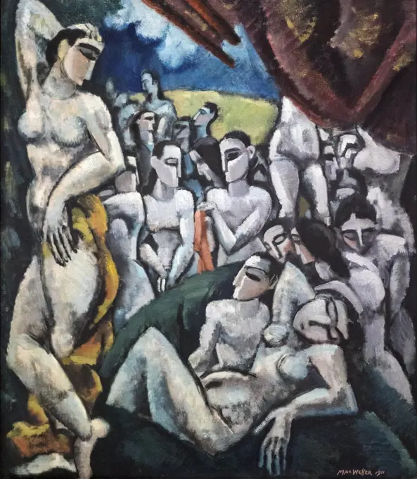 Group of Figures 1911 Oil on canvas Max Weber; American born Russia Born 1881; died 1961