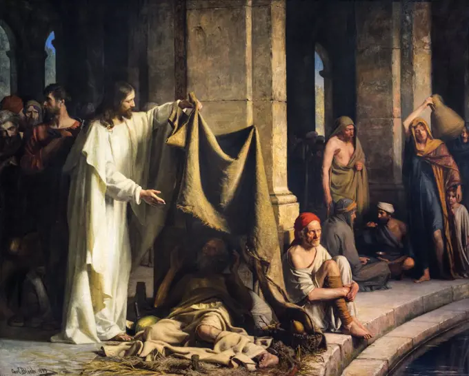 Christ Healing the Sick at Bethesda Oil on canvas; 1883 Carl Heinrich Bloch Danish 1834 -1890