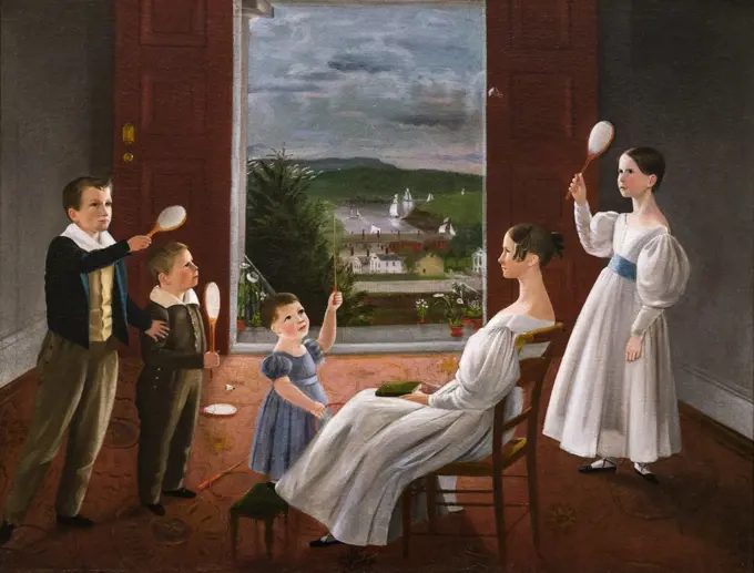 The Children of Nathan Starr 1835 Oil on canvas Ambrose Andrews ca. 1801-1877