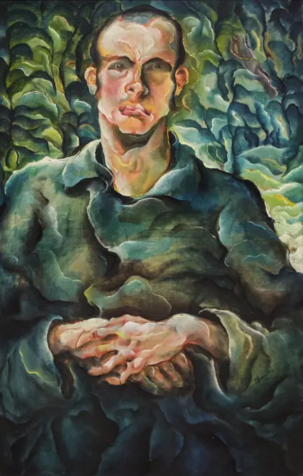 Self Portrait as a soldier in 1915 Oil on canvas Bruno Krauskopf German 1892-1960