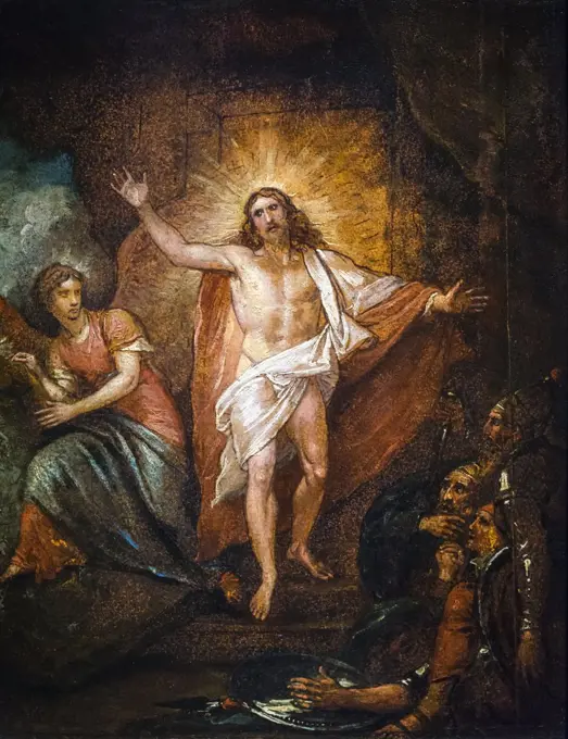 "The Resurrection C. 1808 Oil on slate by Benjamin West, English (born America), 1738 - 1820"