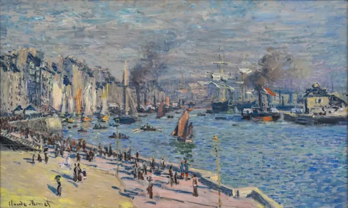 "Port of Le Havre 1874 Oil on canvas by Claude Monet, French, 1840 - 1926"