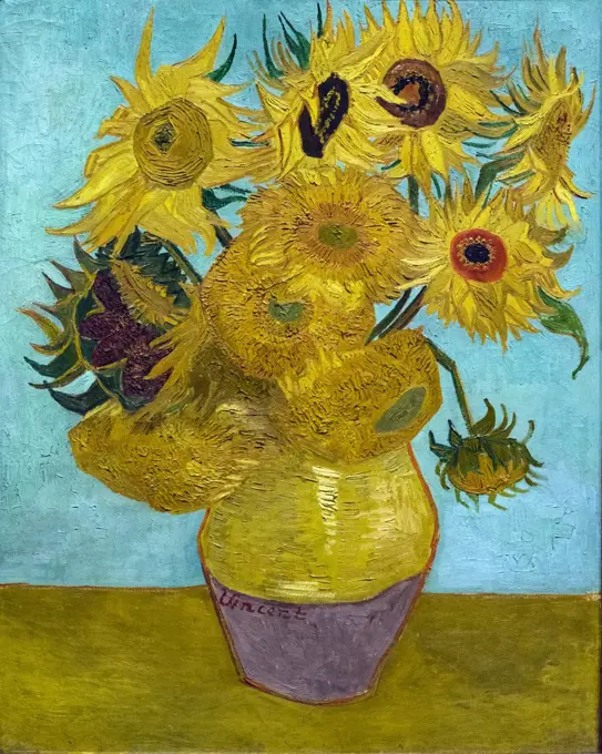 "Sunflowers 1888 or 1889 Oil on canvas Vincent van Gogh, Dutch, 1853 - 1890"