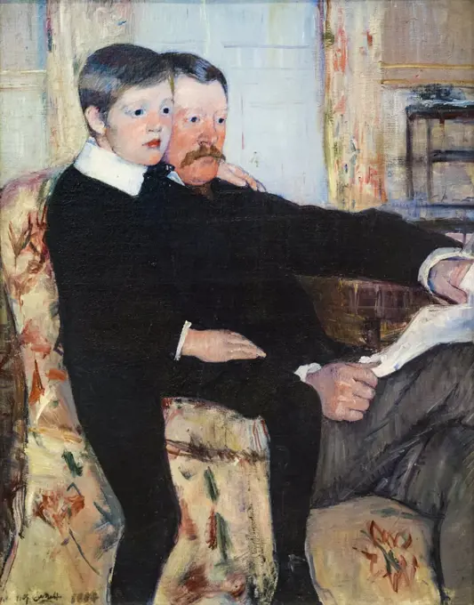 Portrait of Alexander J. Cassatt and His Son; Robert Kelso Cassatt 1884 Oil on canvas