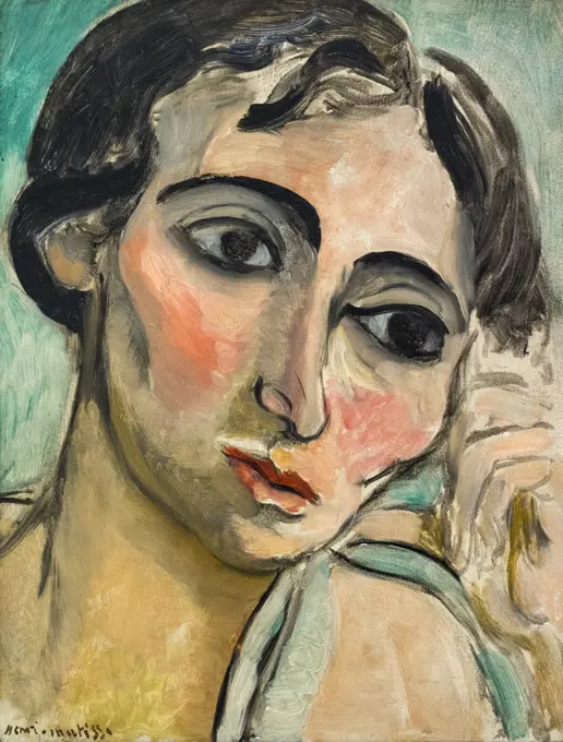 Head of a Woman 1917 Oil on panel by Henri Matisse