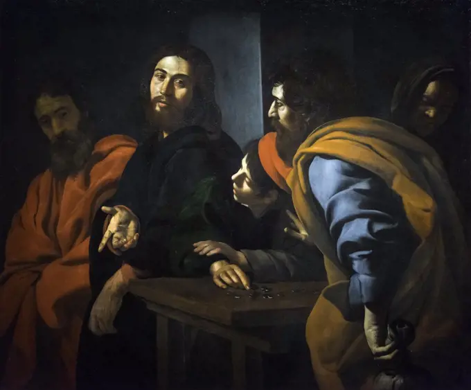 Jesus Preaching to the Disciples About 1618-35 Oil on canvas Giovanni Battista Caracciolo Italian; 1578-1635