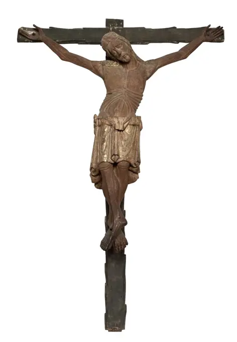 Corpus of Christ 1200s (Cross is later) Wood; painted decoration; gilding Unknown artist Spanish (Catalonia)