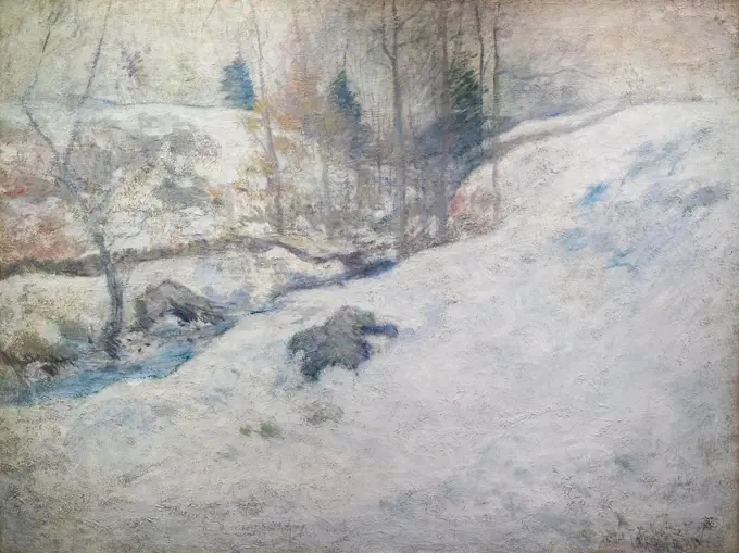 Brook in Winter; about 1892 Oil on canvas John Henry Twachtman American; 1853-1902