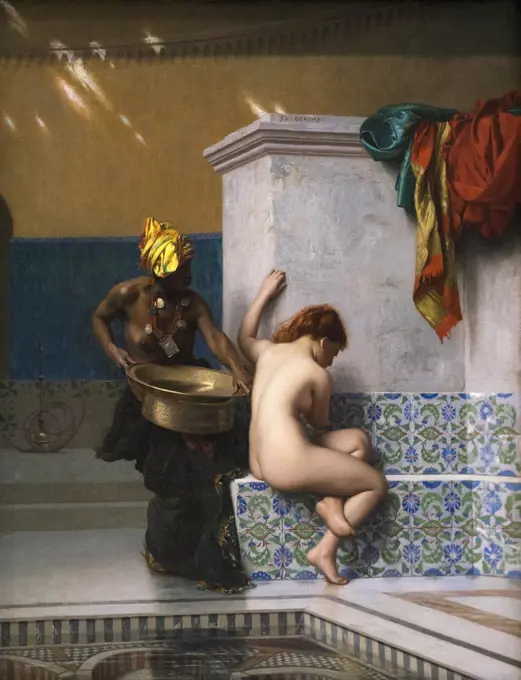 Moorish Bath; 1870 Oil on canvas Jean-Leon Gerome French; 1824-1904