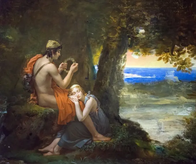 Daphnis and Chloe; about 1824; oil on canvas Francois Gerard; French; 1770-1837