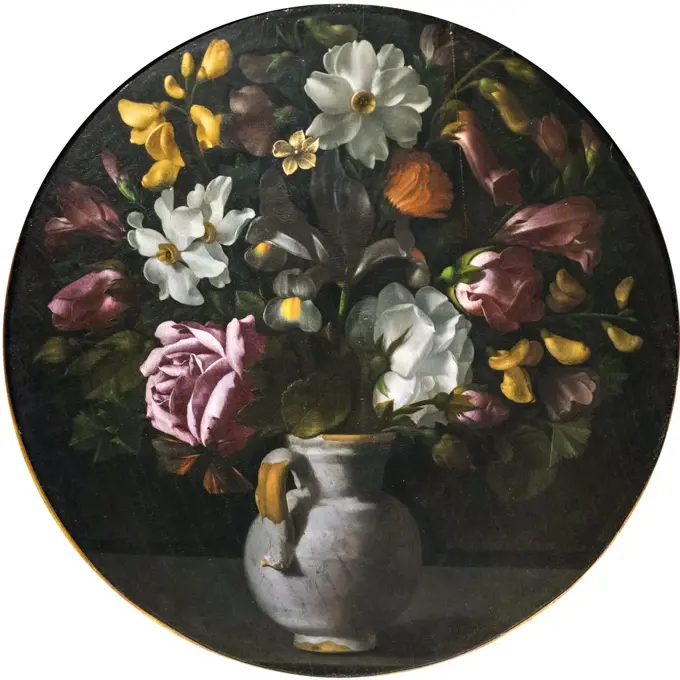Vase of Flowers; 1636; Oil on wood panel Juan Fernandez el Labrador; Spanish; active 1629-36s