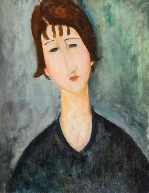 A Woman; 1917-20; Oil on canvas Amedeo Modigliani; Italian; 1884-1920