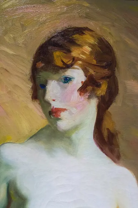 Detail of The Young Girl; 1915; Oil on canvas Robert Cozad Henri; American; 1865-1929