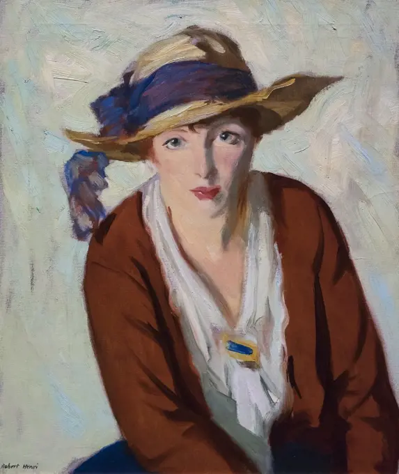 The Beach Hat; 1914; Oil on canvas Robert Cozad Henri; American; 1865-1925