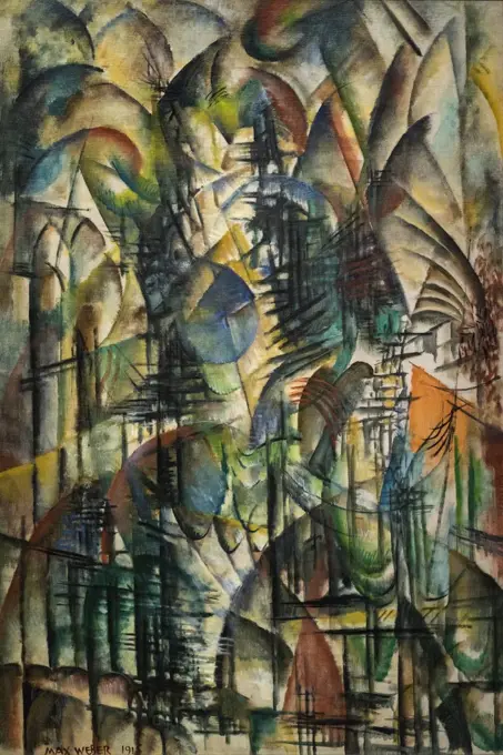 New York Department Store; 1915; Oil on canvas Max Weber; American; 1881-1961