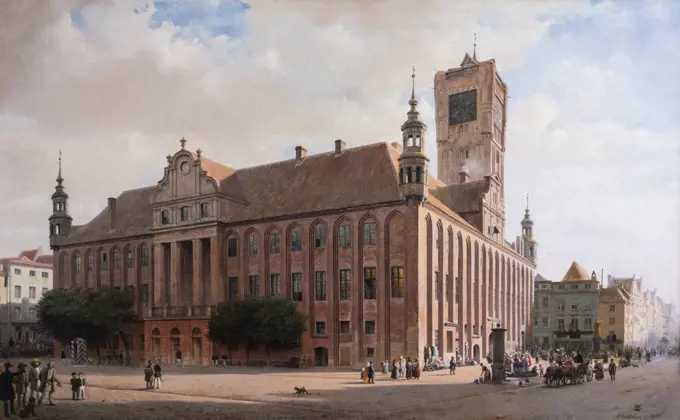 City Hall at Torun Oil on canvas; 1848 Eduard Gaertner; German; 1801 - 1877