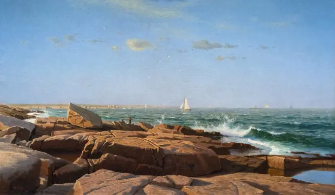 Narragansett Bay Oil on canvas; 1864 William Stanley Haseltine; American; 1835 - 1900