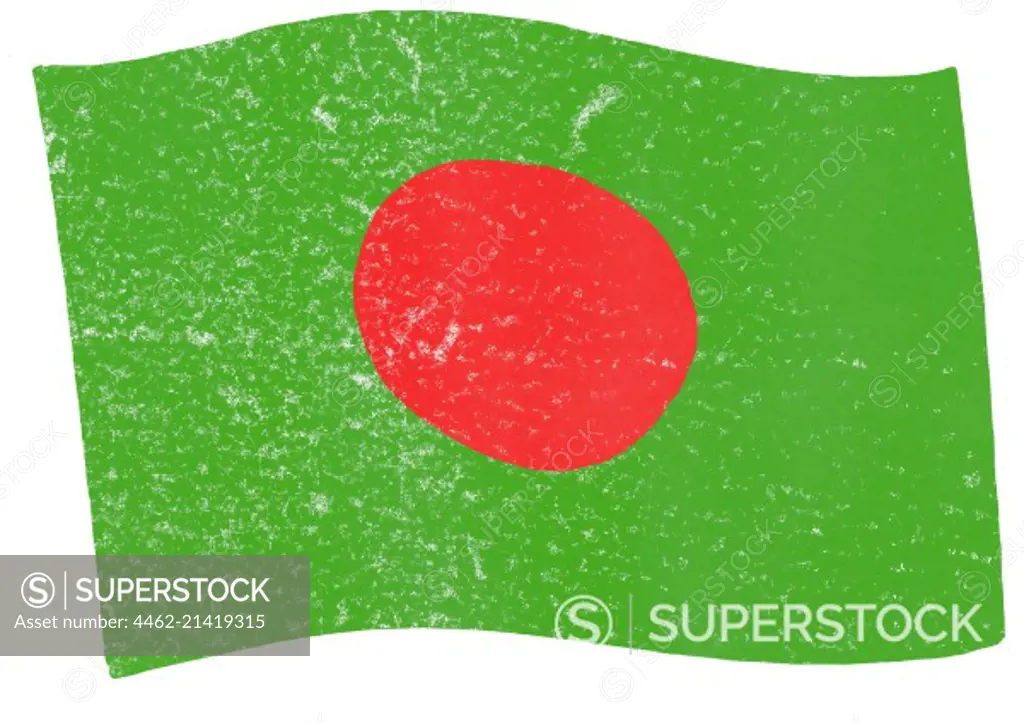 View of bangladeshian flag