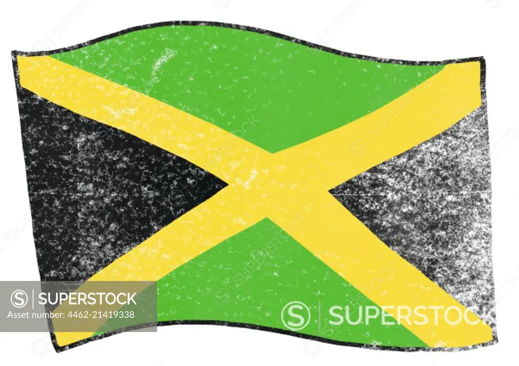 View of jamaican flag