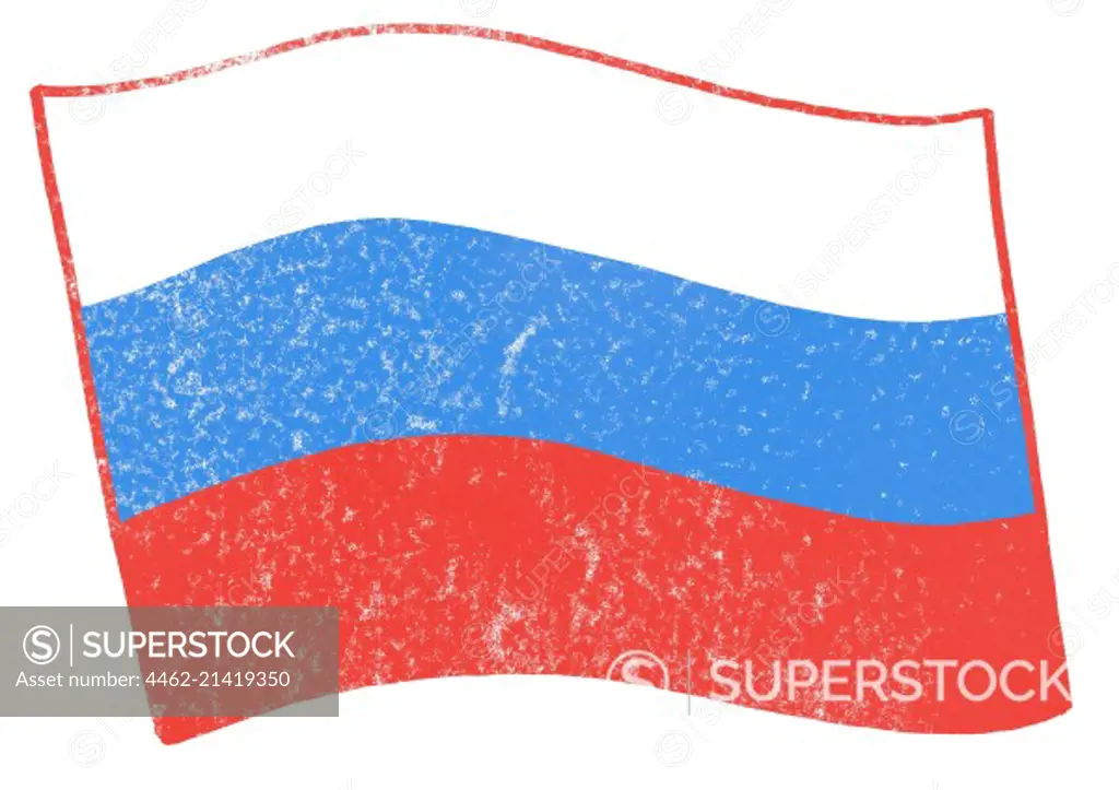 View of russian flag