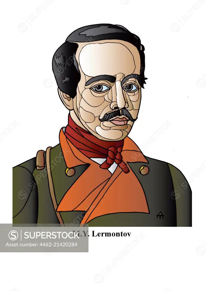 Portrait of Mikhail Lermontov