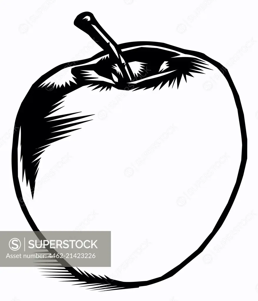 Big apple on white