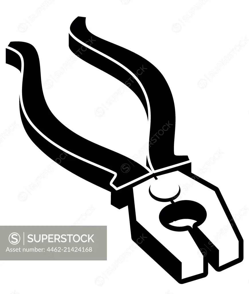 Pliers against white background