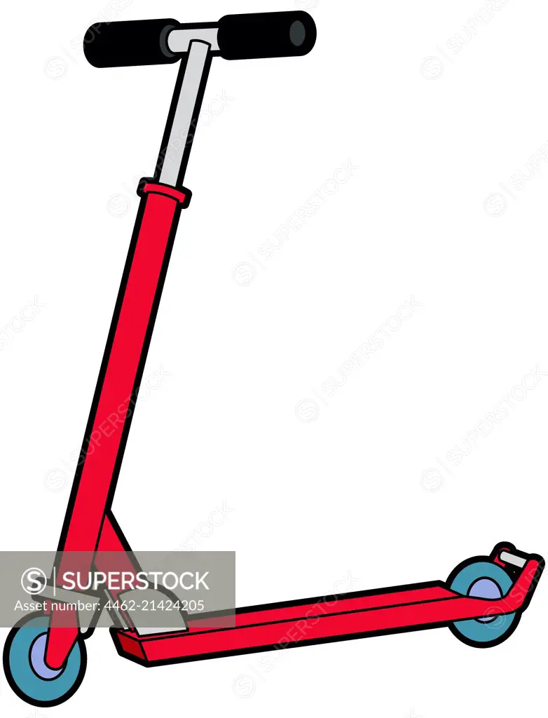 Red push scooter