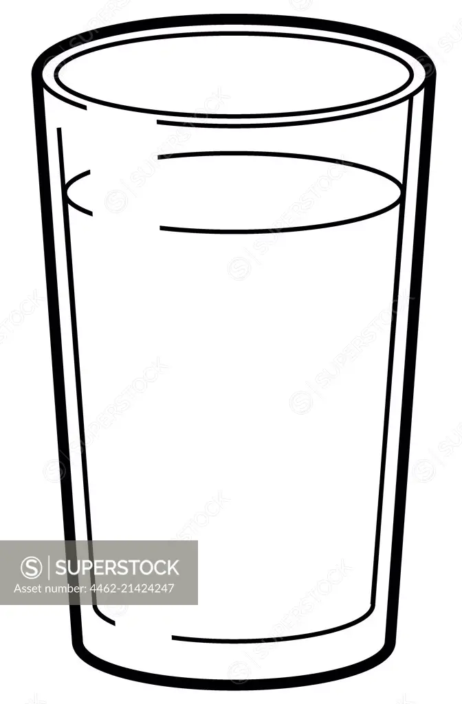 Drinking glass with water