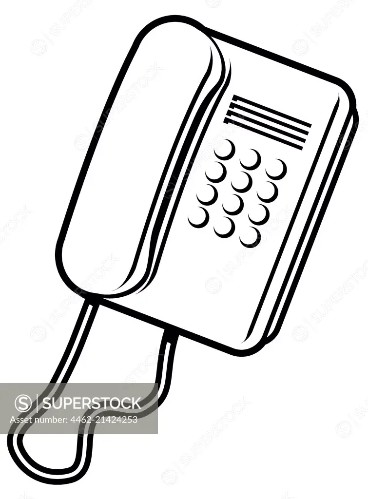 White landline phone