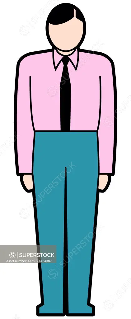Man wearing pink shirt and tie