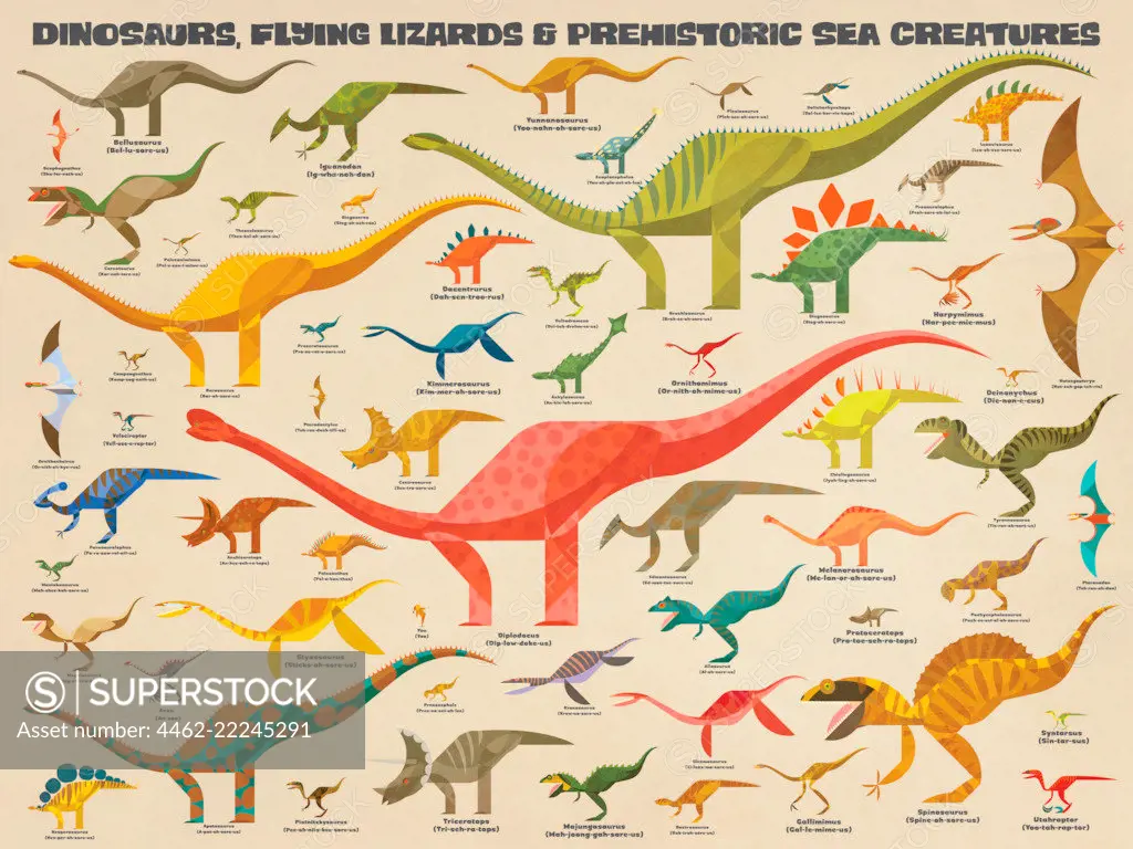 Dinosaurs, flying lizards and prehistoric sea creatures