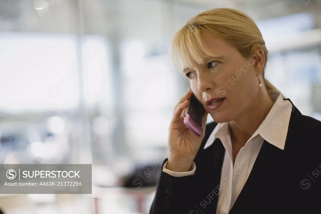 Businesswoman talking on cellphone