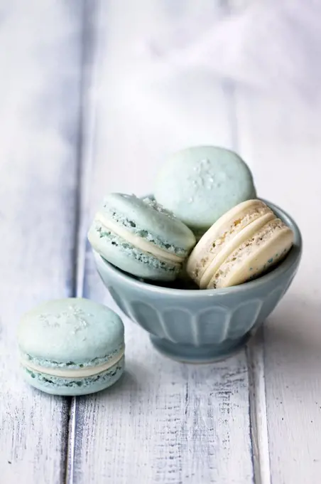 Macarons in a bowl