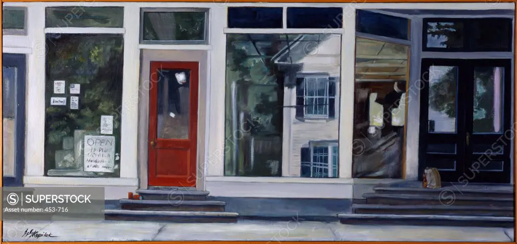 Storefront Reflections 1984 GG Kopilak (b.1942/American) Oil on canvas Private Collection