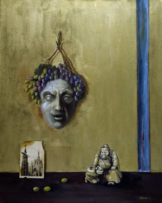 Bacchus by GG Kopilak (b.1942/American), oil on canvas, 1988, Private Collection