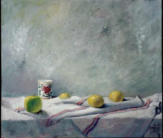 Fruit with Vessel 1991 GG Kopilak (b.1942/American) Oil on canvas Private Collection