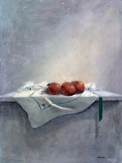 Green Ribbon by GG Kopilak, pastel, 1988, Private Collection