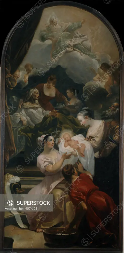 Birth of Mary by Guy-Louis Vernansal, 1648-1729, Italy, Padua, Torresino