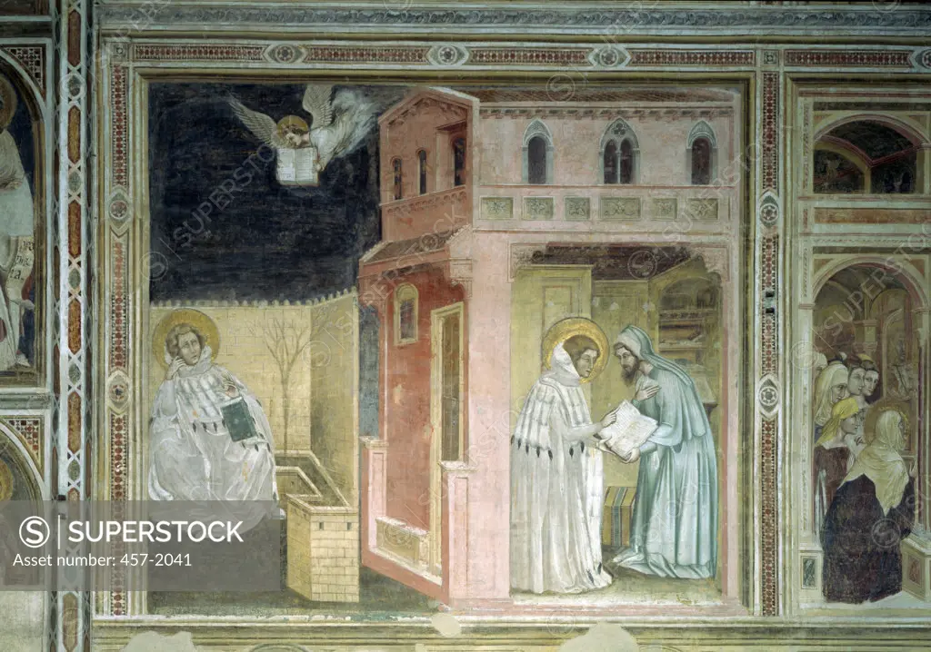 Italy, Padua, Eremitani Chapel, Story of Saint Augustine by Guariento di Arpo, 1338-1378
