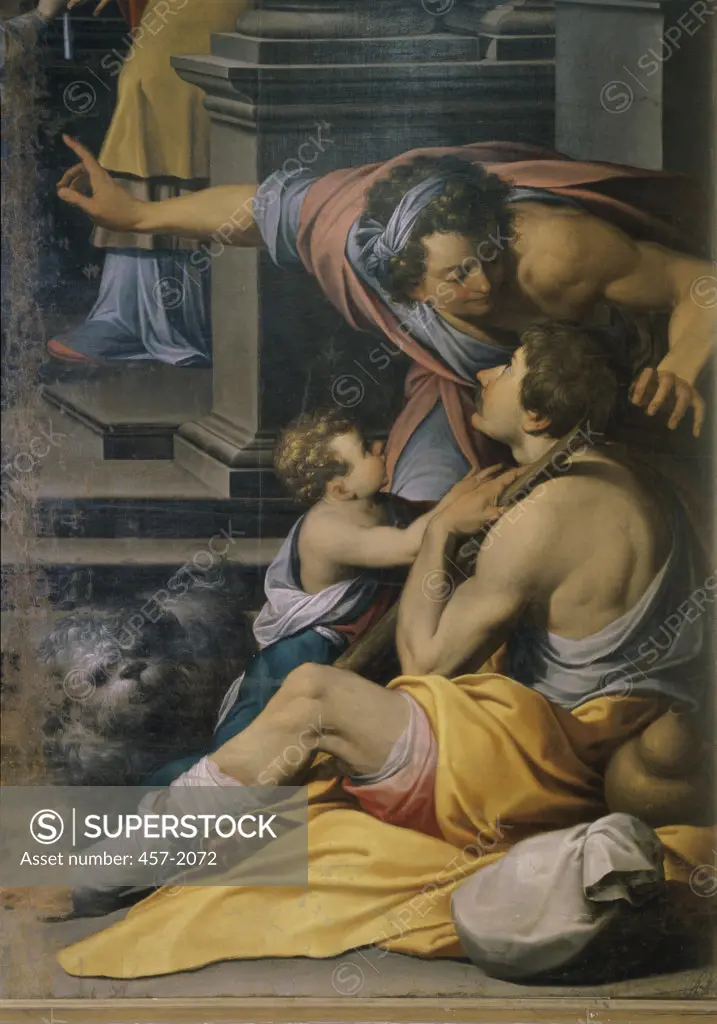 Presentation of Mary to the Temple   (Detail)  Camillo Procaccini (c. 1560-1629 /Italian)  Seminario Arcivescoville, Venegono, Italy 
