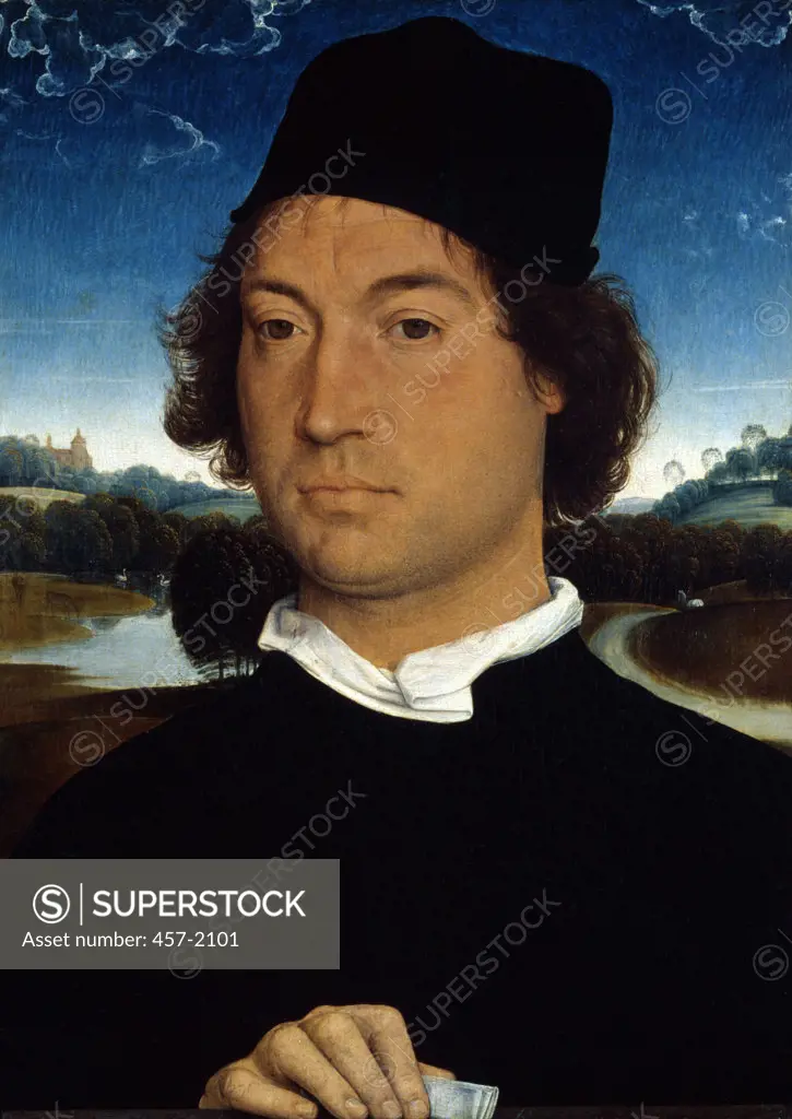 Portrait of a Man by Hans Memling, 1433-1494, Italy, Florence, Galleria degli Uffizi