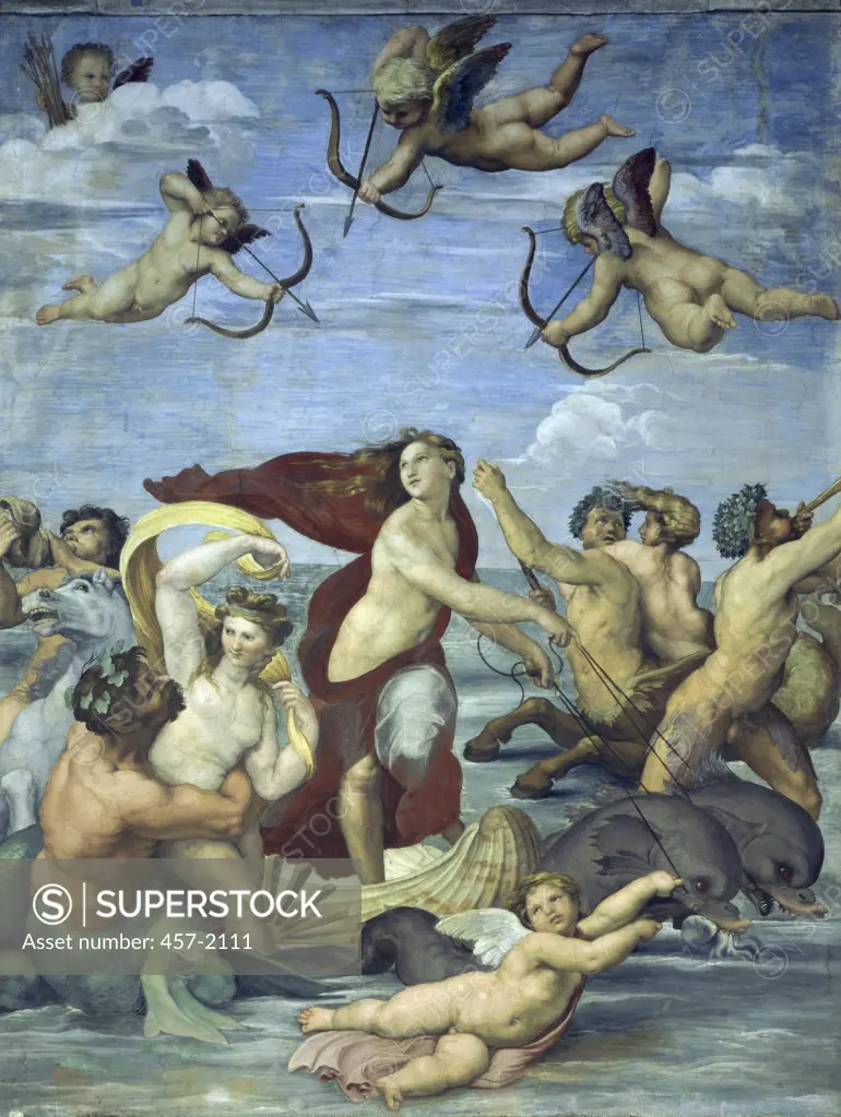The Triumph of Galatea 1511 Raphael (1483-1520 Italian)  Fresco Villa Farnesina, Sala di Galatea, Rome 