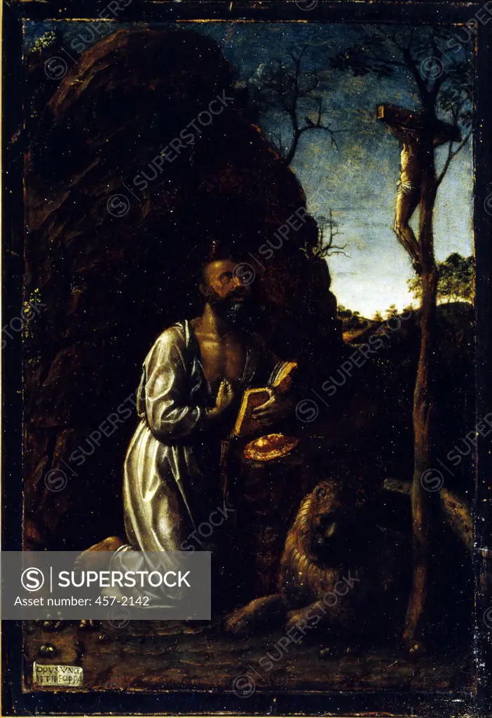 St. Jerome in desert by Vincenzo Foppa, 1427/30-1515/16, Italy, Bergamo, Accademia Carrara