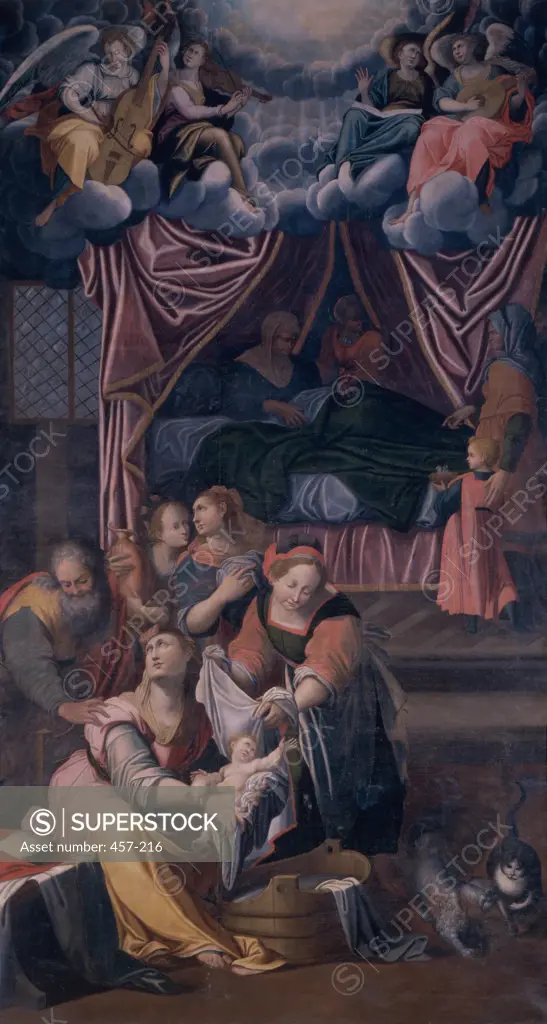 Birth of the Virgin (Copy)  Camillo Procaccini (ca.1555-1629 Italian) Oil on canvas Pinacoteca di Brera, Milan, Italy