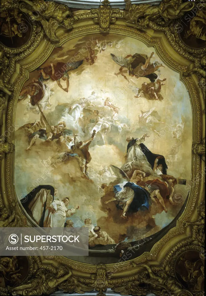 Glory of Saint Dominic by Giovanni Battista Piazetta, 1682-1754, Italy, Venice, Chiesa Dei Santi Giovanni E Paolo