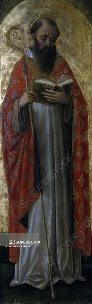 Saint Theodore by Vincenzo Foppa (ca. 1427- ca. 1515/Italian) Tempera on Wood,  (circa1427- circa 1515),  Italy,  Milan,  Castello Sforzesco,  Pinacoteca Civica