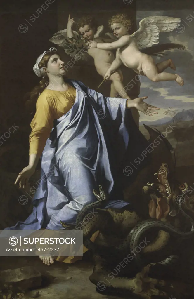 Saint Margaret Nicolas Poussin (1594-1665/French) Oil on Canvas Pinacoteca Sabauda,Torino, Italy