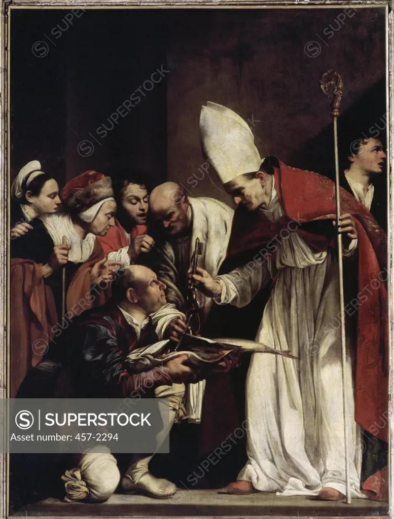 St. Bennone Receives the Keys of Meissen Carlo Saraceni (ca.1579-1620 Italian) Santa Maria dell'Anima, Rome, Italy