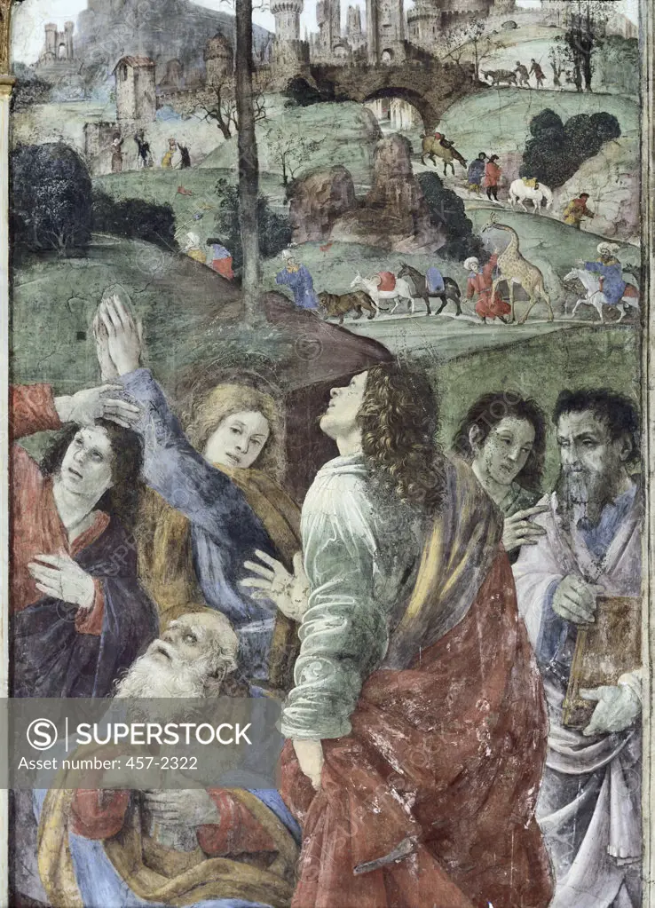 Assumption & Annunciation (Detail)  Lippi, Filippino(1457/8-1504 Italian) Fresco Santa Maria Sopra Minerva, Rome, Italy 